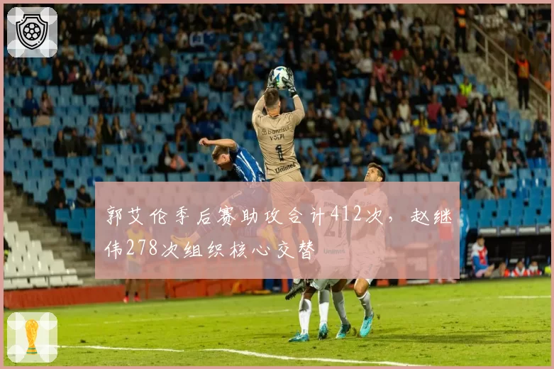 郭艾伦季后赛助攻合计412次,赵继伟278次组织核心交替